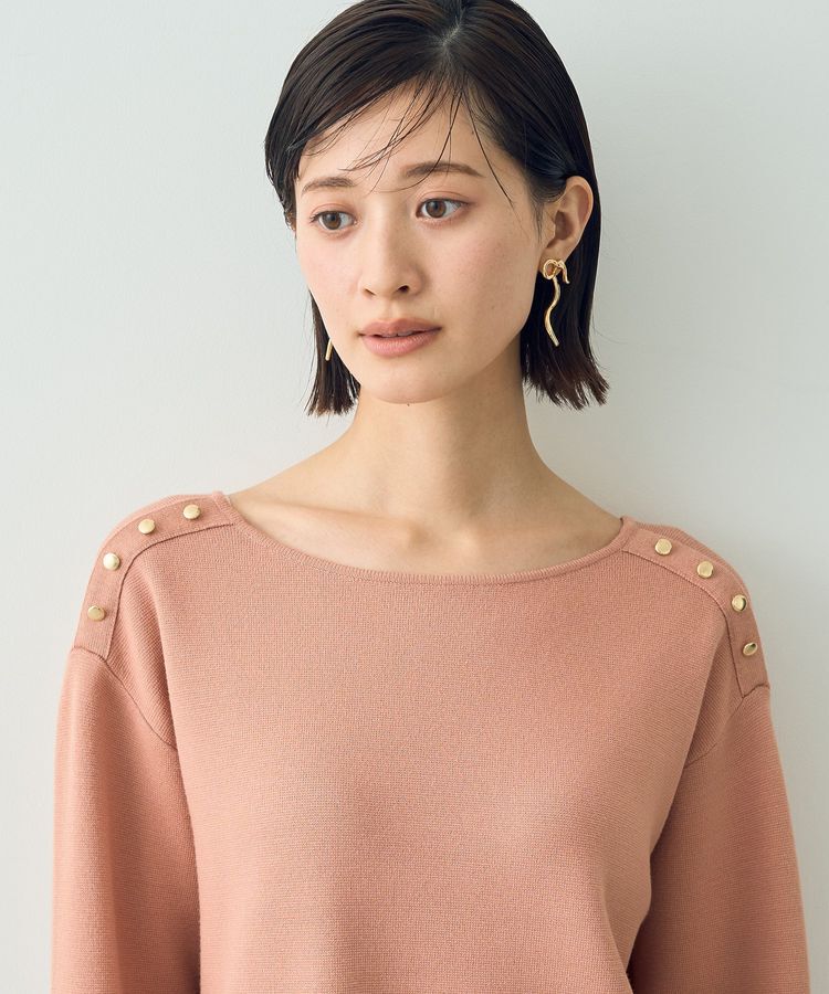 YECCA VECCA「ミラノリブ金釦ニット」|ニット・セーター|