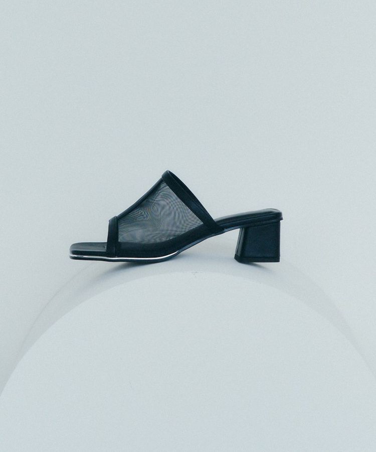 YECCA VECCA「シアーミュールサンダル」|サンダル|Black