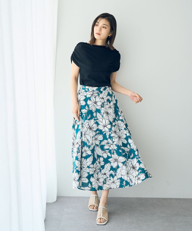 YECCA VECCA「シャーリングオフショルニット」|ニット・セーター|