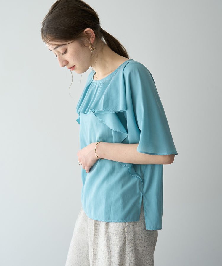 YECCA VECCA「ラッフルシアーブラウス」|シャツ・ブラウス|