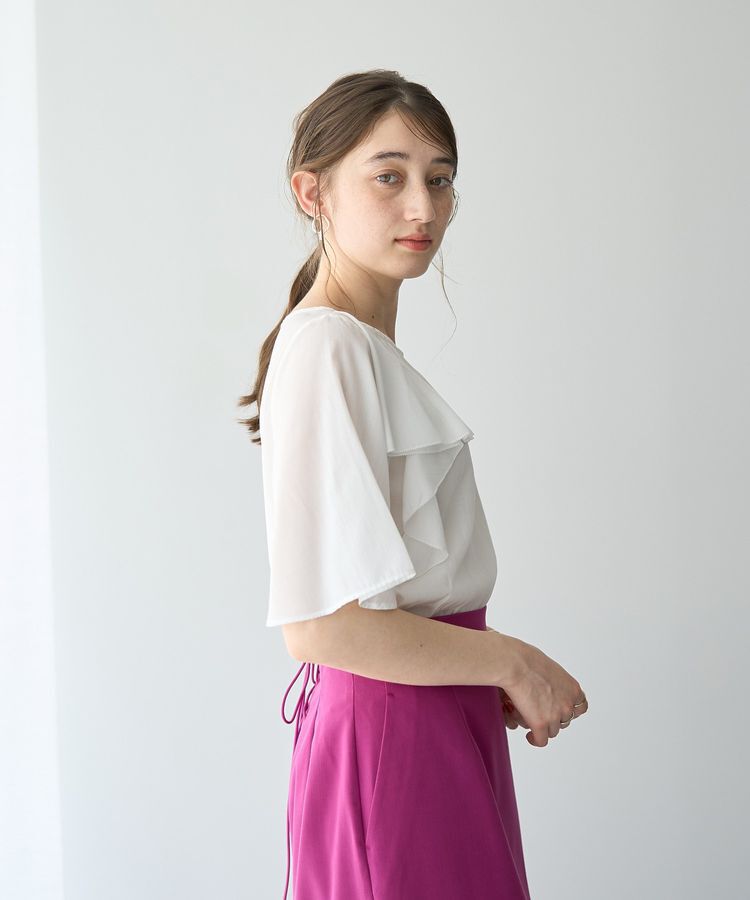 YECCA VECCA「ラッフルシアーブラウス」|シャツ・ブラウス|