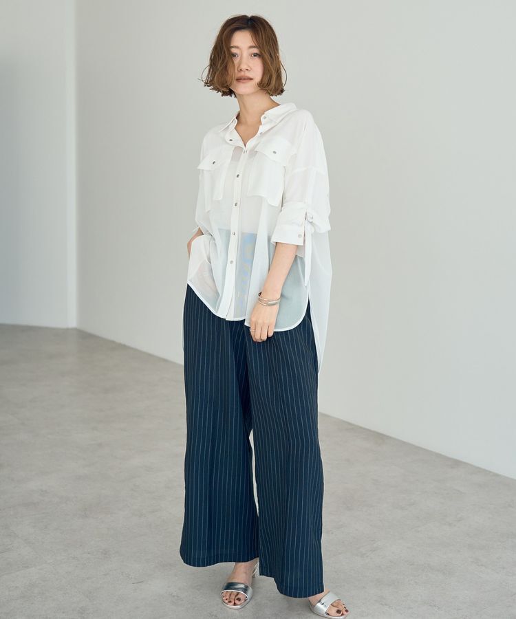 Editt by YECCA VECCA「メッシュMIXデザインシャツ」|シャツ・ブラウス|