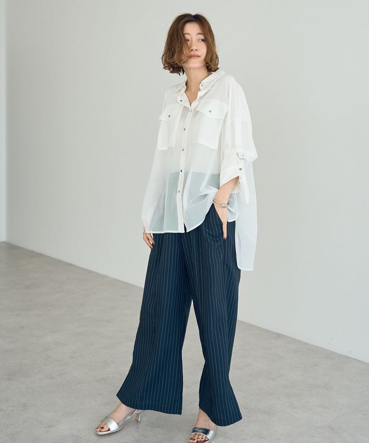 Editt by YECCA VECCA「メッシュMIXデザインシャツ」|シャツ・ブラウス|