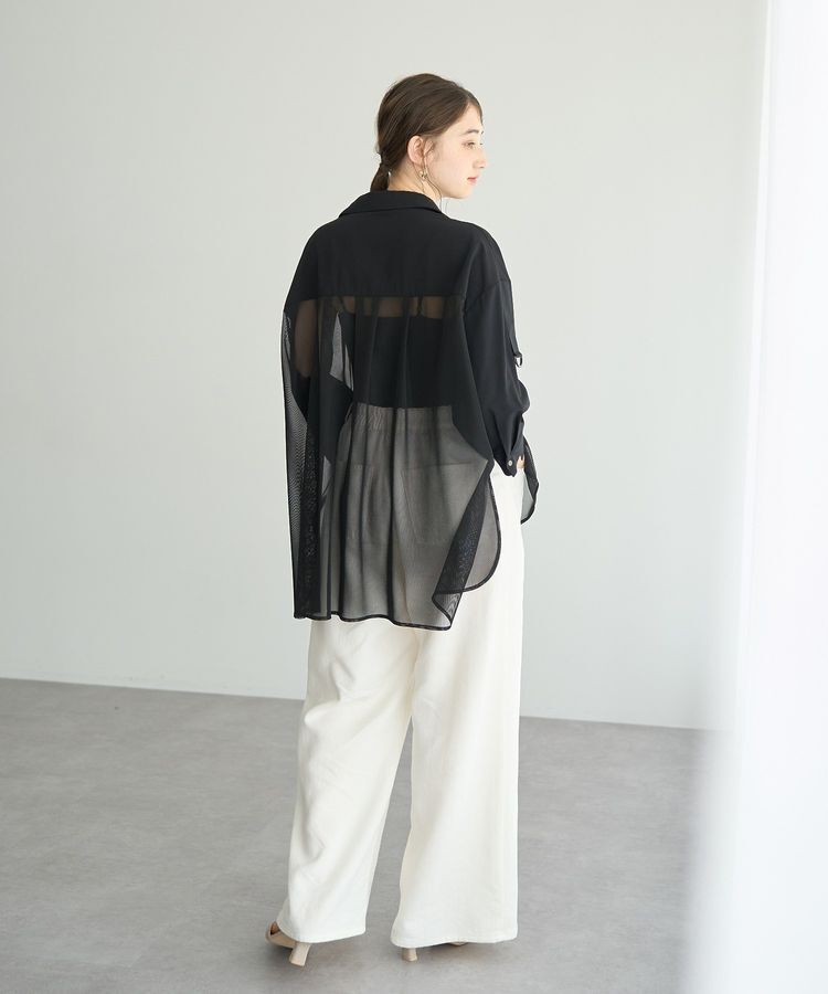 Editt by YECCA VECCA「メッシュMIXデザインシャツ」|シャツ・ブラウス|