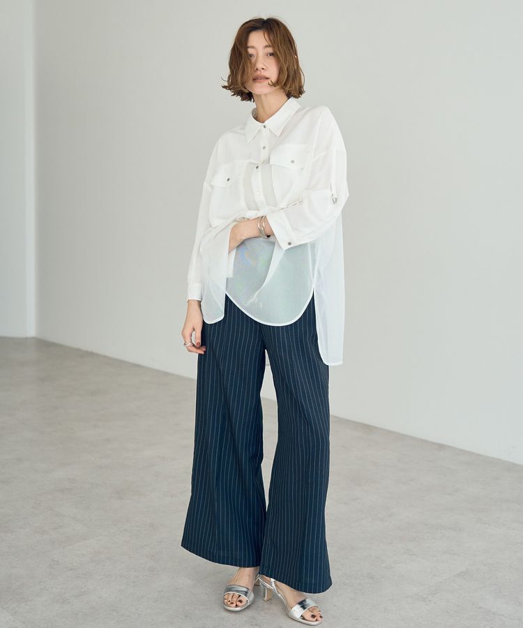 Editt by YECCA VECCA「メッシュMIXデザインシャツ」|シャツ・ブラウス|