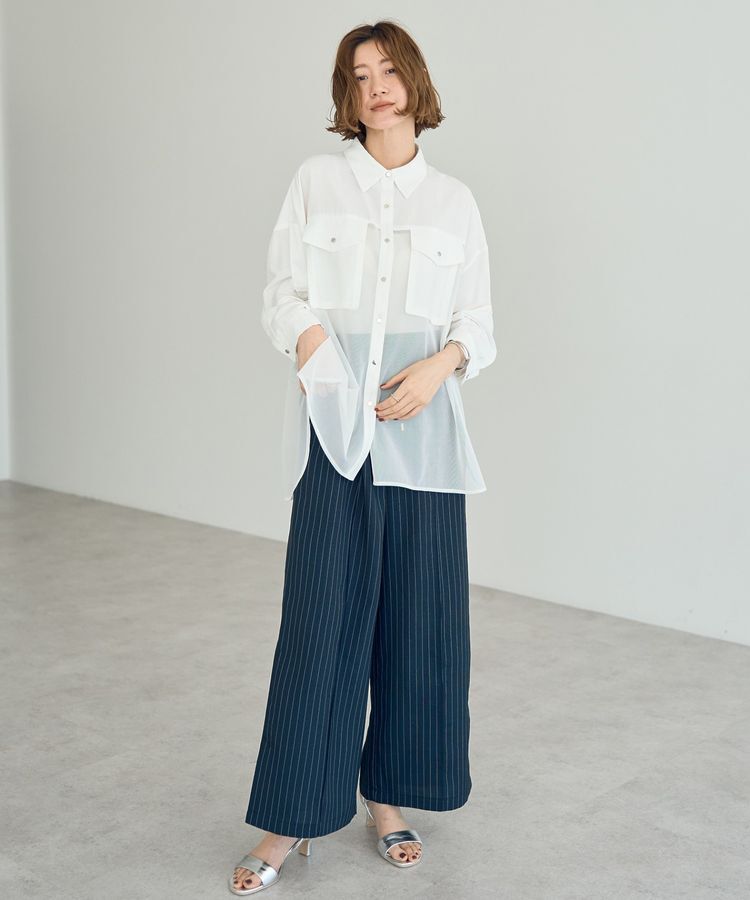 Editt by YECCA VECCA「メッシュMIXデザインシャツ」|シャツ・ブラウス|