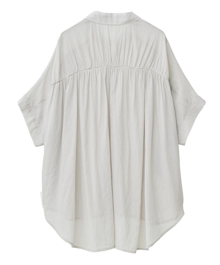 YECCA VECCA「ドライタッチシアーバックギャザーシャツ」|シャツ・ブラウス|