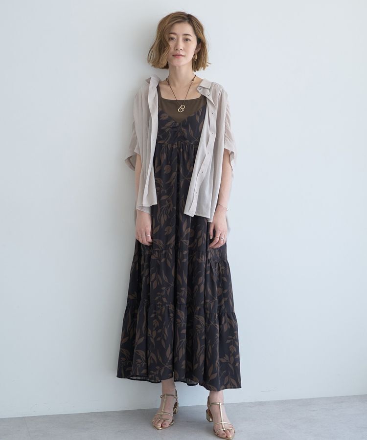 YECCA VECCA「ドライタッチシアーバックギャザーシャツ」|シャツ・ブラウス|