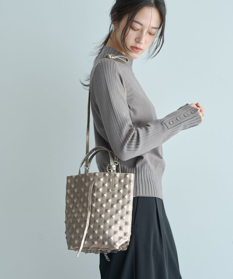 YECCA VECCA「【MILLELA FIRENZE】エンボスメタリックトート」|トートバッグ|Bronze