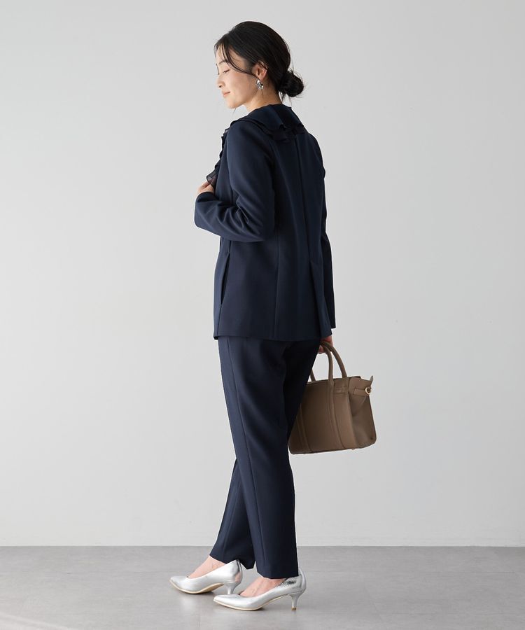 YECCA VECCA「ストレッチノーカラージャケット」|テーラードジャケット|