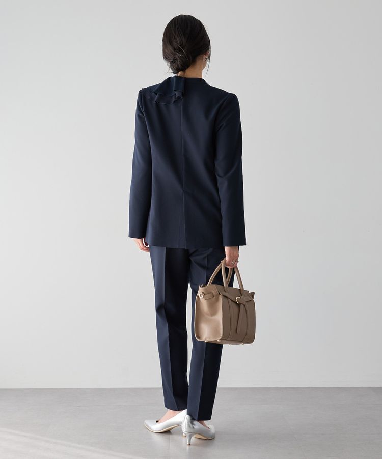 YECCA VECCA「ストレッチノーカラージャケット」|テーラードジャケット|