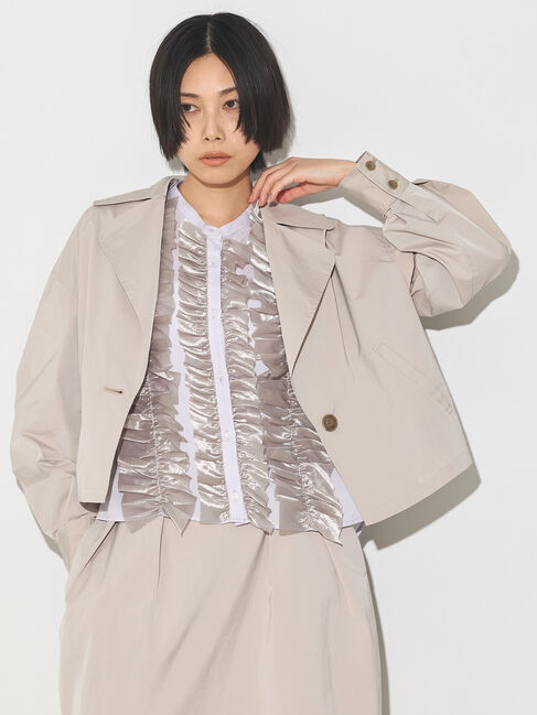 GARAGE OF GOOD CLOTHING「バックギャザーショートジャケット」|その他|Light beige