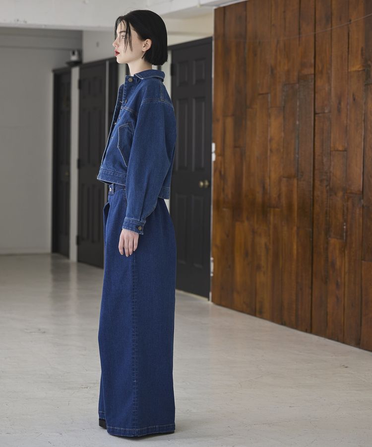 GARAGE OF GOOD CLOTHING「【lelill&times;GOGC】ワイドタックデニムパンツ」|デニム|