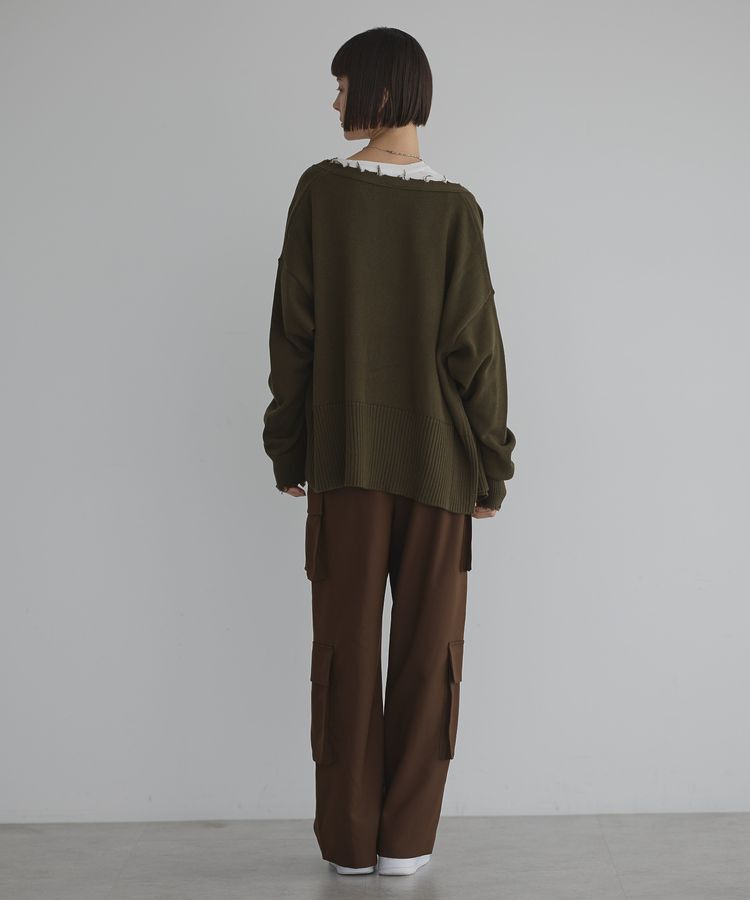 GARAGE OF GOOD CLOTHING「ダメージニットカーディガン」|カーディガン|