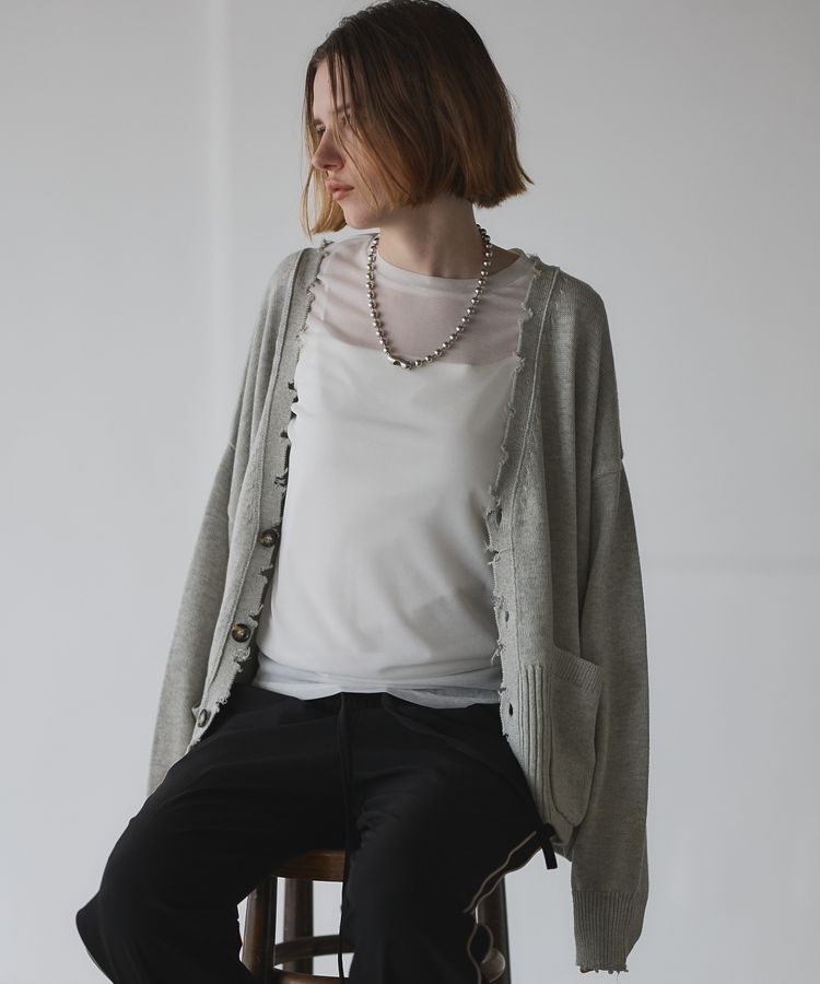 GARAGE OF GOOD CLOTHING「ダメージニットカーディガン」|カーディガン|