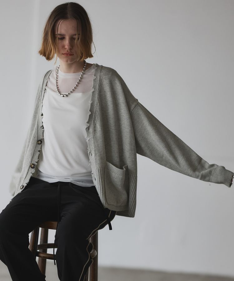 GARAGE OF GOOD CLOTHING「ダメージニットカーディガン」|カーディガン|