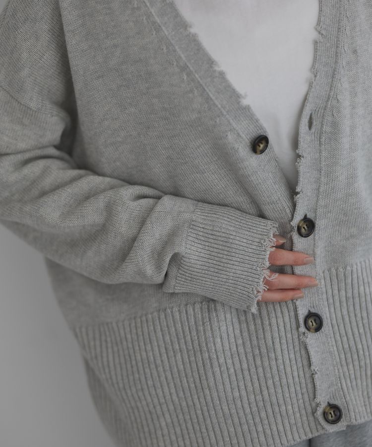 GARAGE OF GOOD CLOTHING「ダメージニットカーディガン」|カーディガン|