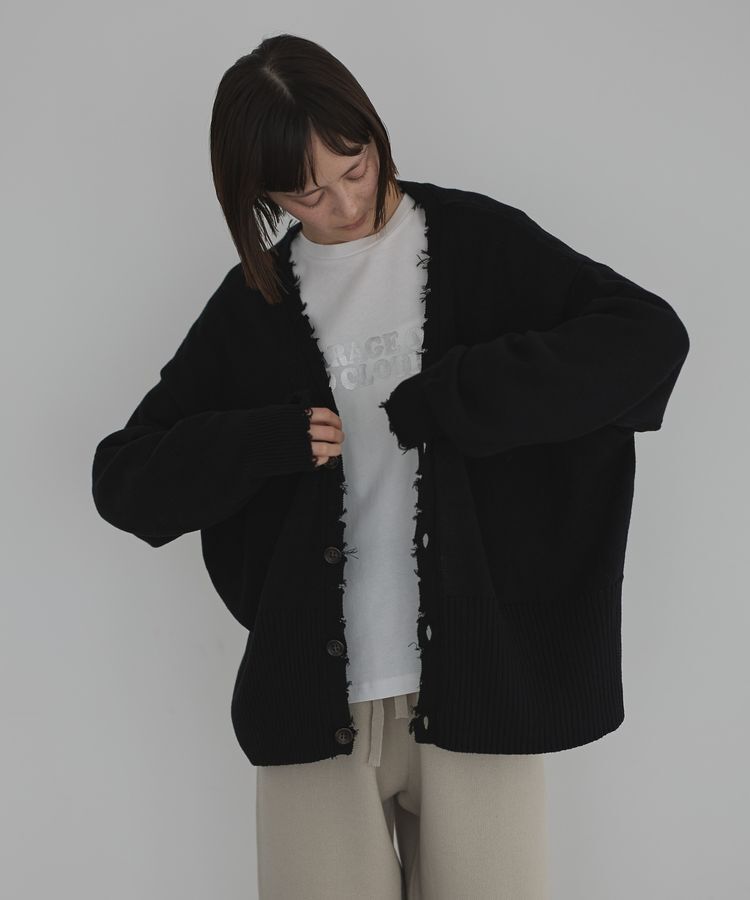 GARAGE OF GOOD CLOTHING「ダメージニットカーディガン」|カーディガン|