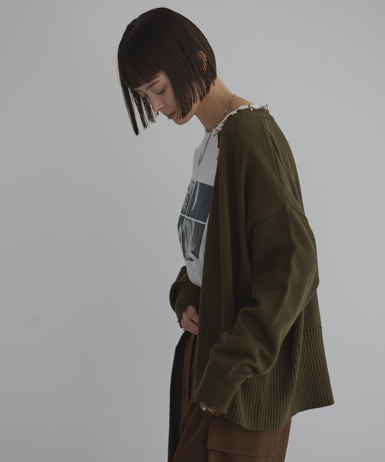GARAGE OF GOOD CLOTHING「ダメージニットカーディガン」|カーディガン|