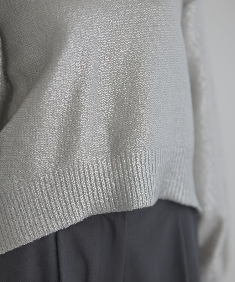 GARAGE OF GOOD CLOTHING「箔クロップドニットプルオーバー」|ニット・セーター|