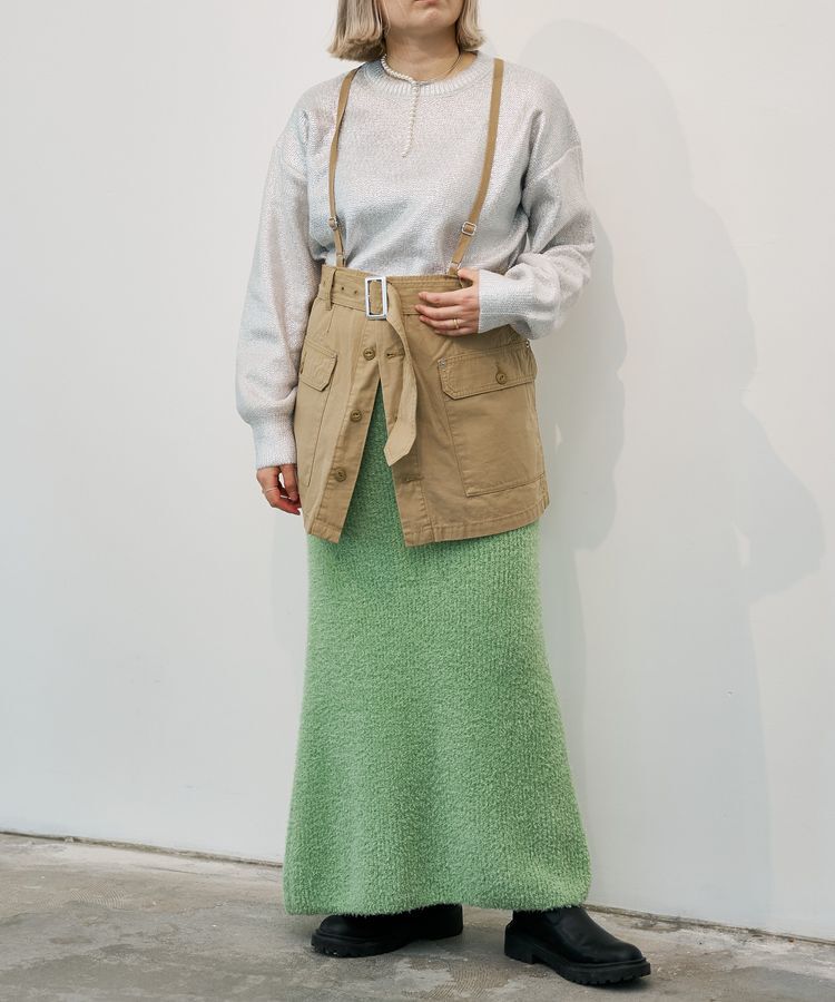 GARAGE OF GOOD CLOTHING「箔クロップドニットプルオーバー」|ニット・セーター|