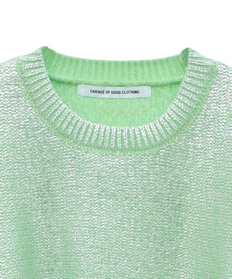 GARAGE OF GOOD CLOTHING「箔クロップドニットプルオーバー」|ニット・セーター|