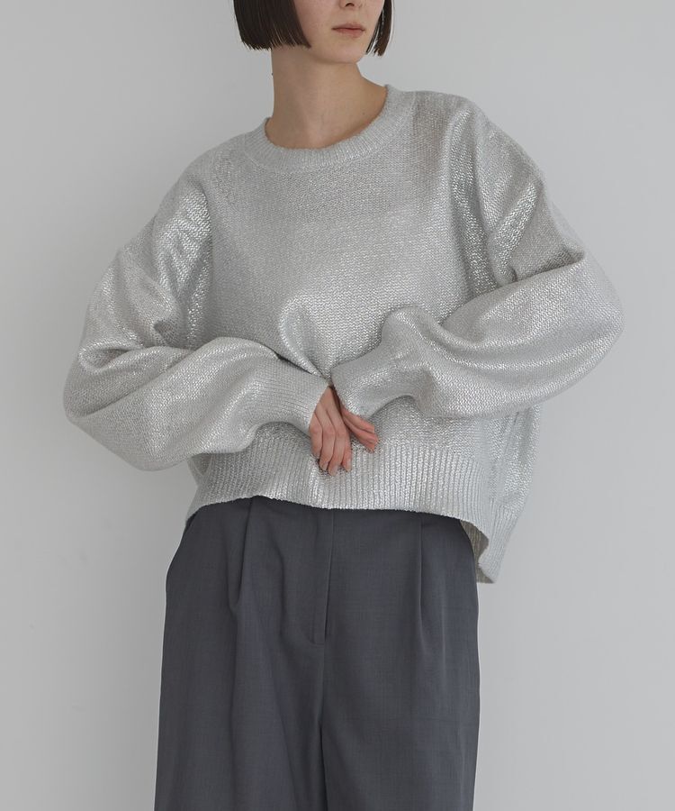 GARAGE OF GOOD CLOTHING「箔クロップドニットプルオーバー」|ニット・セーター|