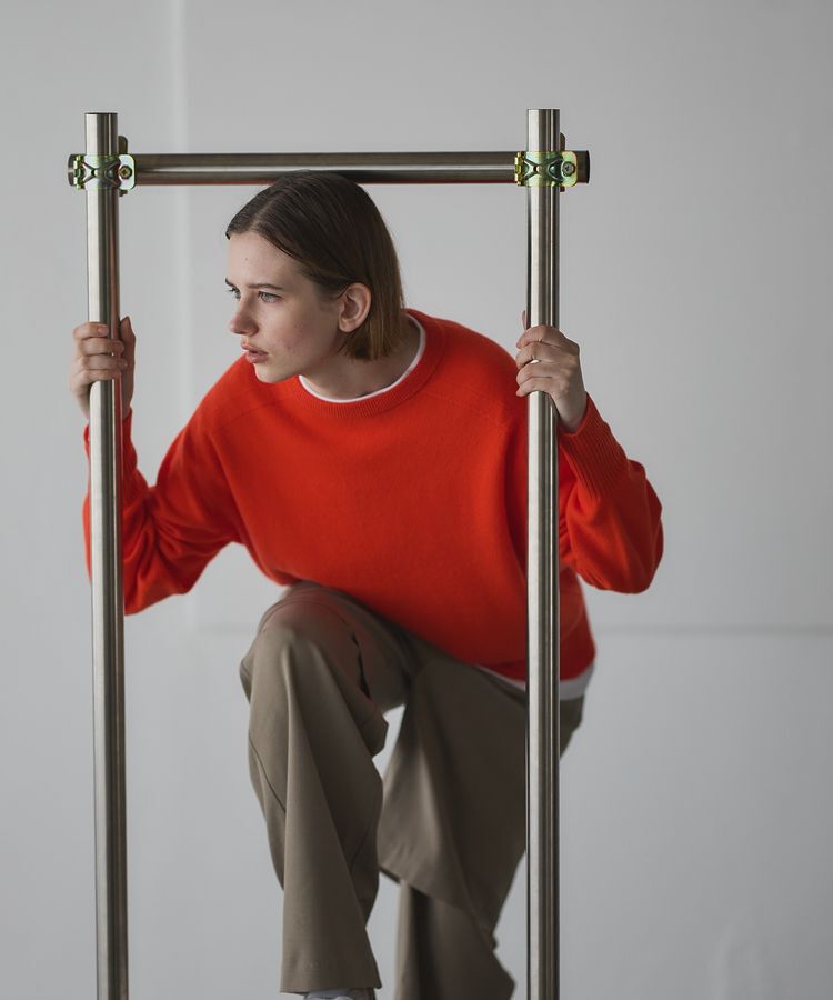 GARAGE OF GOOD CLOTHING「【日本製】ウール100%クルーネックニット」|ニット・セーター|Orange