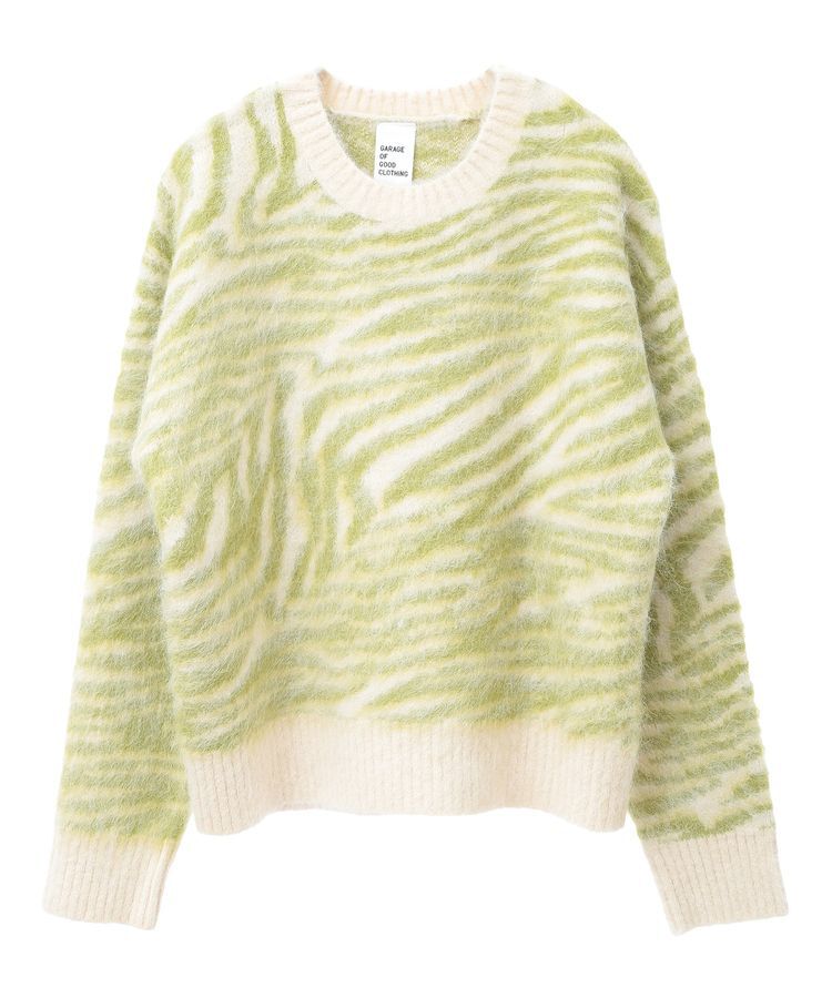 GARAGE OF GOOD CLOTHING「ゼブラニットプルオーバー」|ニット・セーター|