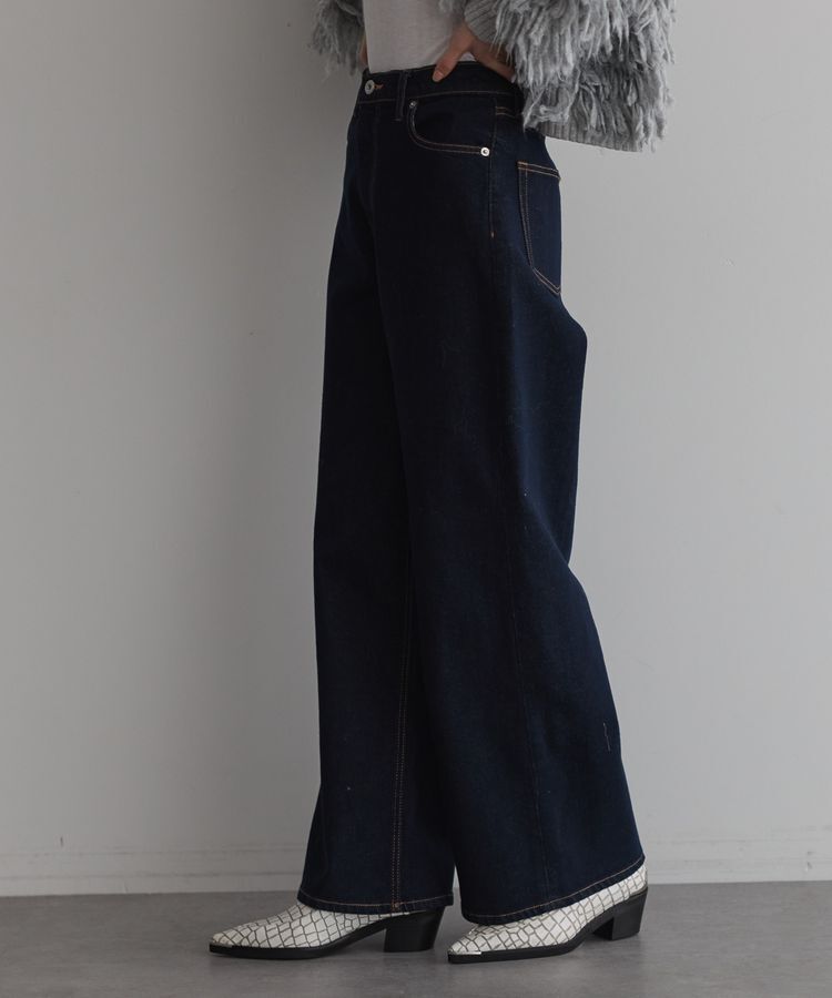 GARAGE OF GOOD CLOTHING「ハイウエストワイドデニムパンツ」|デニム|