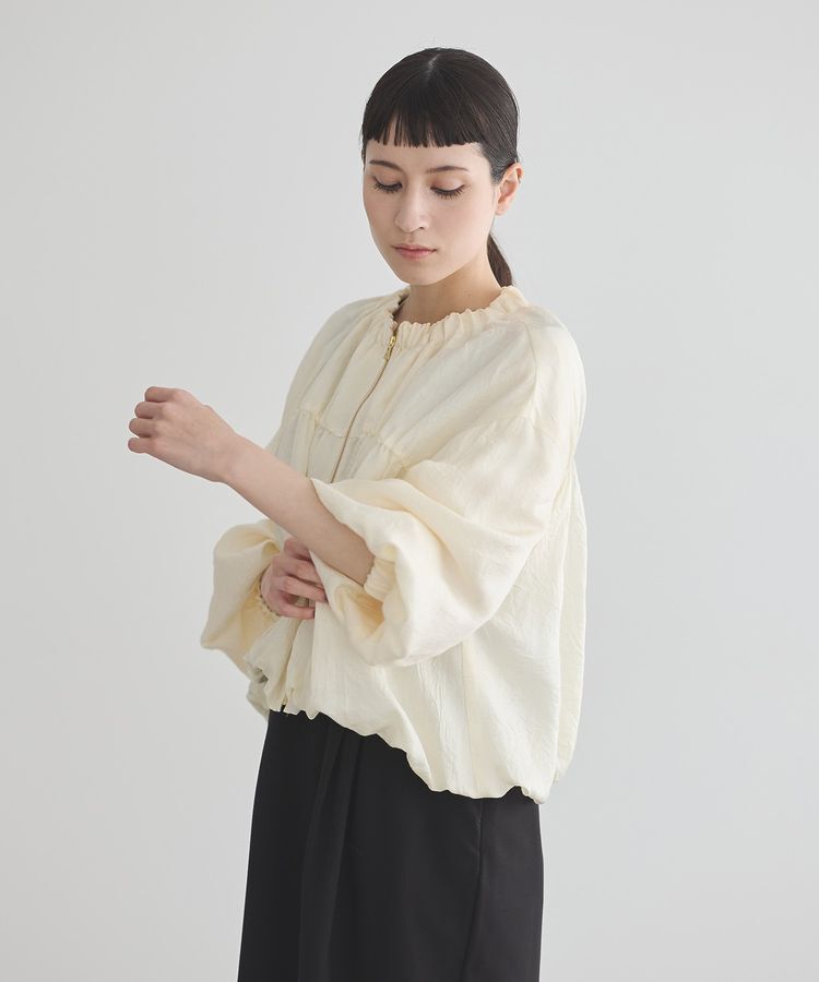 GARAGE OF GOOD CLOTHING「【日本製】フランス綾ギャザーブルゾン」|ブルゾン・スタジャン|