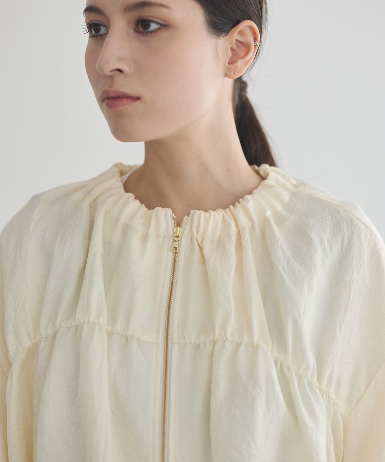 GARAGE OF GOOD CLOTHING「【日本製】フランス綾ギャザーブルゾン」|ブルゾン・スタジャン|