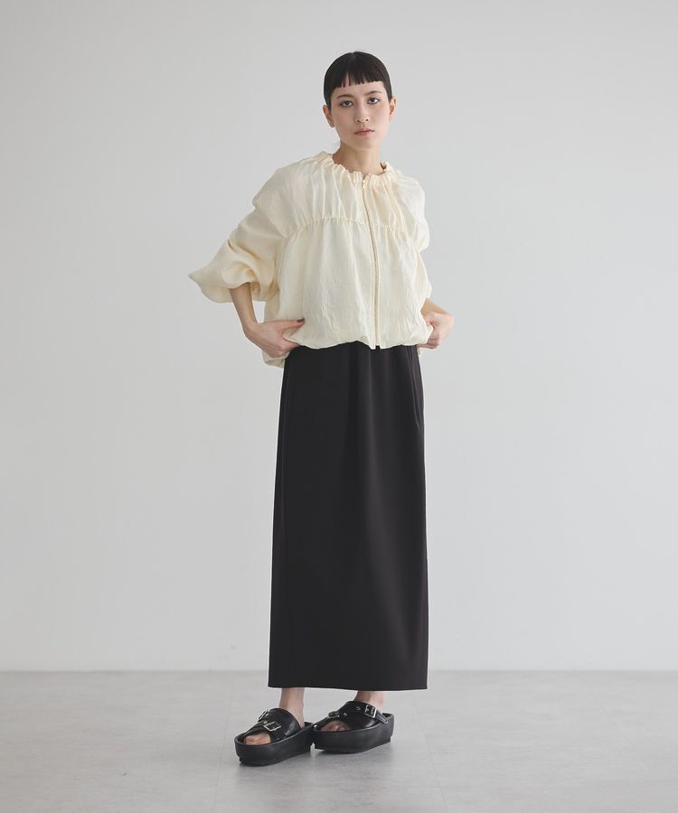 GARAGE OF GOOD CLOTHING「【日本製】フランス綾ギャザーブルゾン」|ブルゾン・スタジャン|