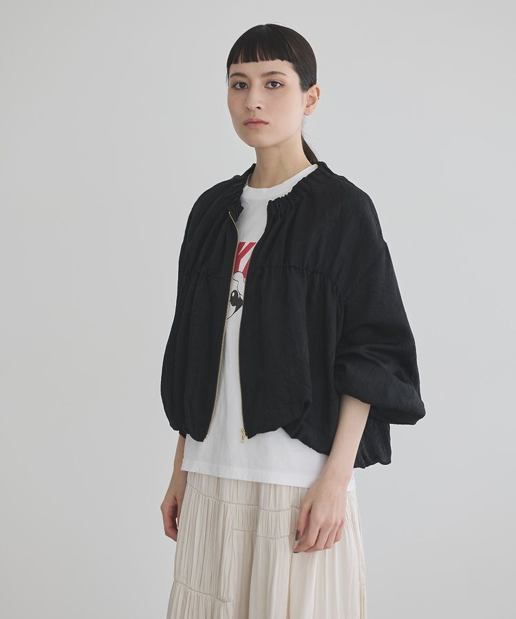 GARAGE OF GOOD CLOTHING「【日本製】フランス綾ギャザーブルゾン」|ブルゾン・スタジャン|