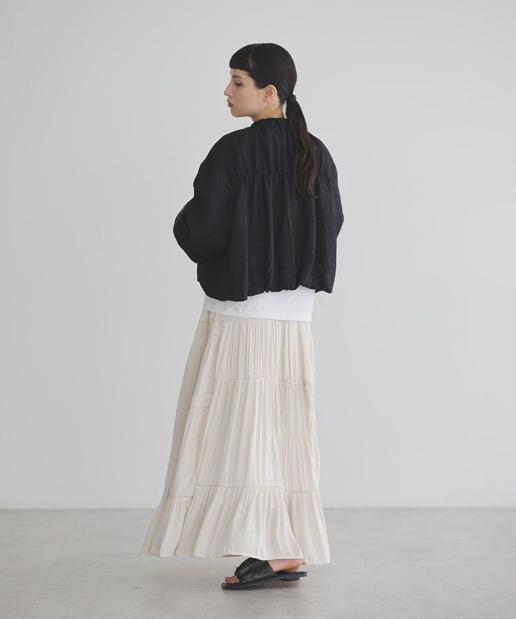 GARAGE OF GOOD CLOTHING「【日本製】フランス綾ギャザーブルゾン」|ブルゾン・スタジャン|