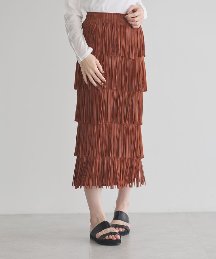 GARAGE OF GOOD CLOTHING「フリンジプリーツスカート」|スカート|