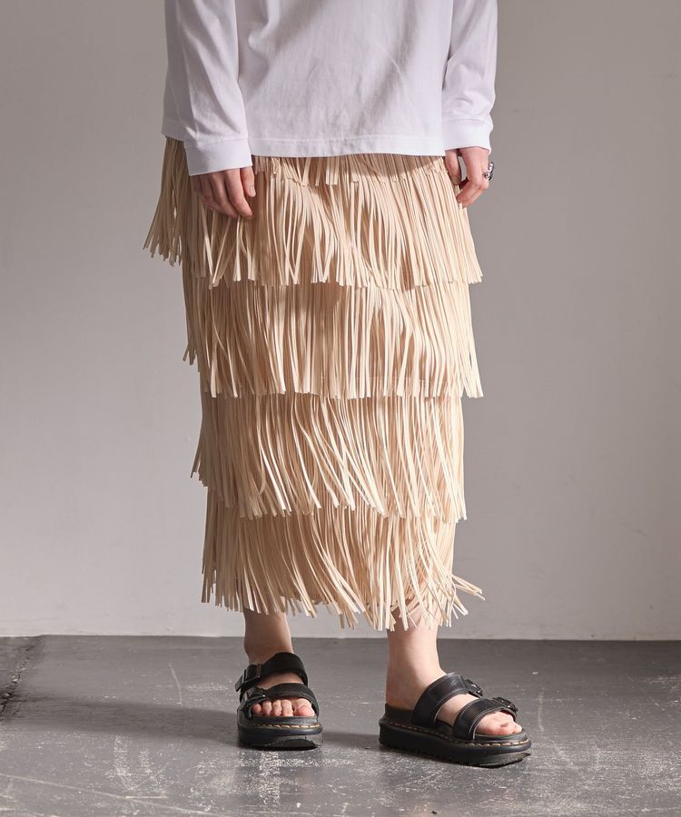 GARAGE OF GOOD CLOTHING「フリンジプリーツスカート」|スカート|