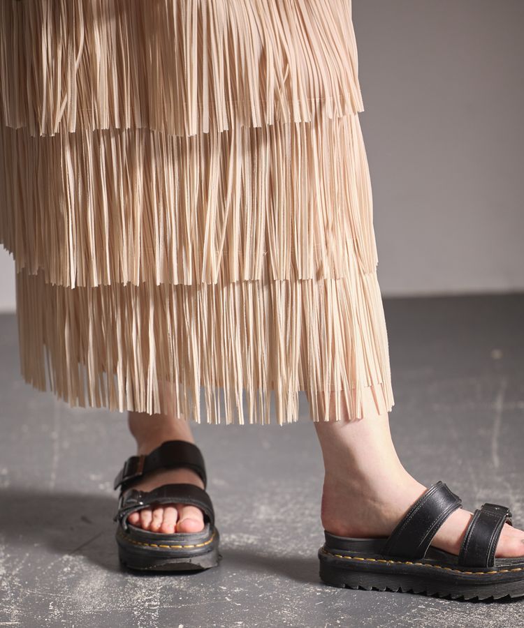 GARAGE OF GOOD CLOTHING「フリンジプリーツスカート」|スカート|