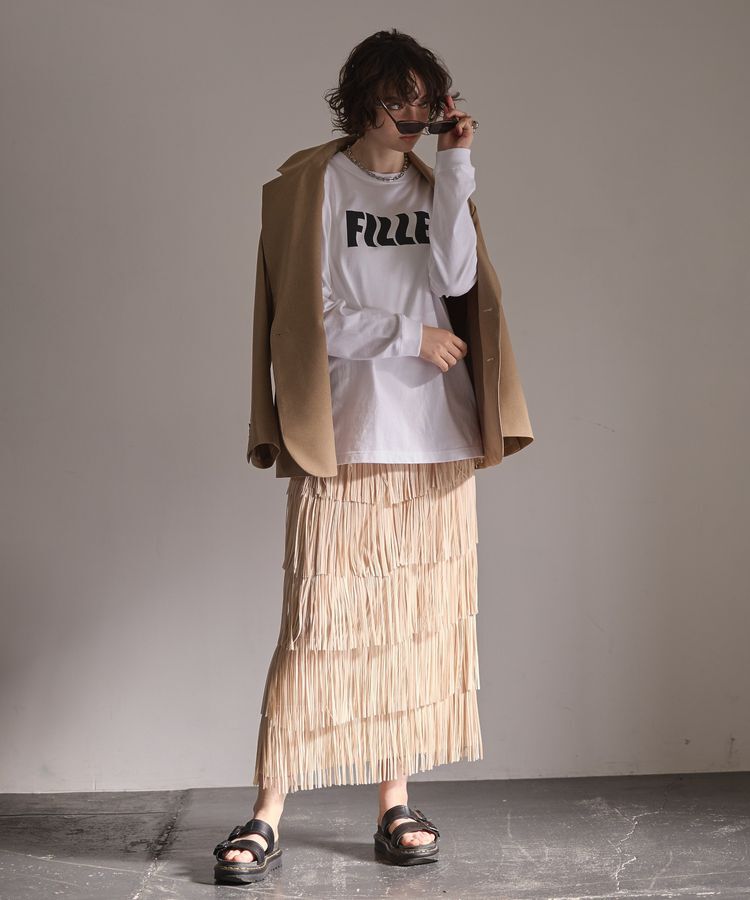 GARAGE OF GOOD CLOTHING「フリンジプリーツスカート」|スカート|