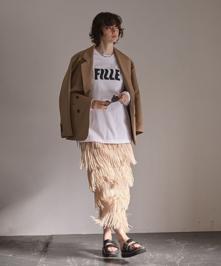 GARAGE OF GOOD CLOTHING「フリンジプリーツスカート」|スカート|