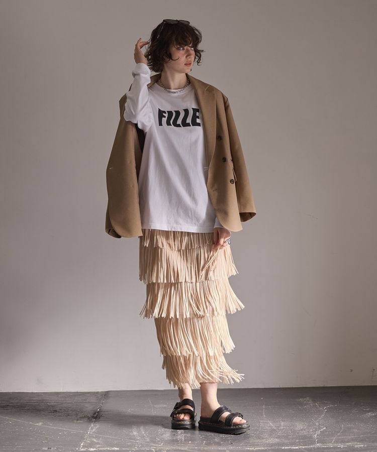GARAGE OF GOOD CLOTHING「フリンジプリーツスカート」|スカート|