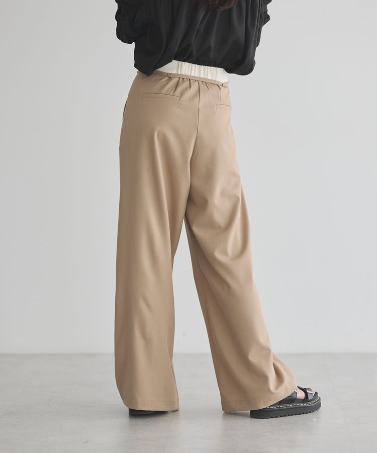 GARAGE OF GOOD CLOTHING「ベルト配色タックワイドパンツ」|その他|