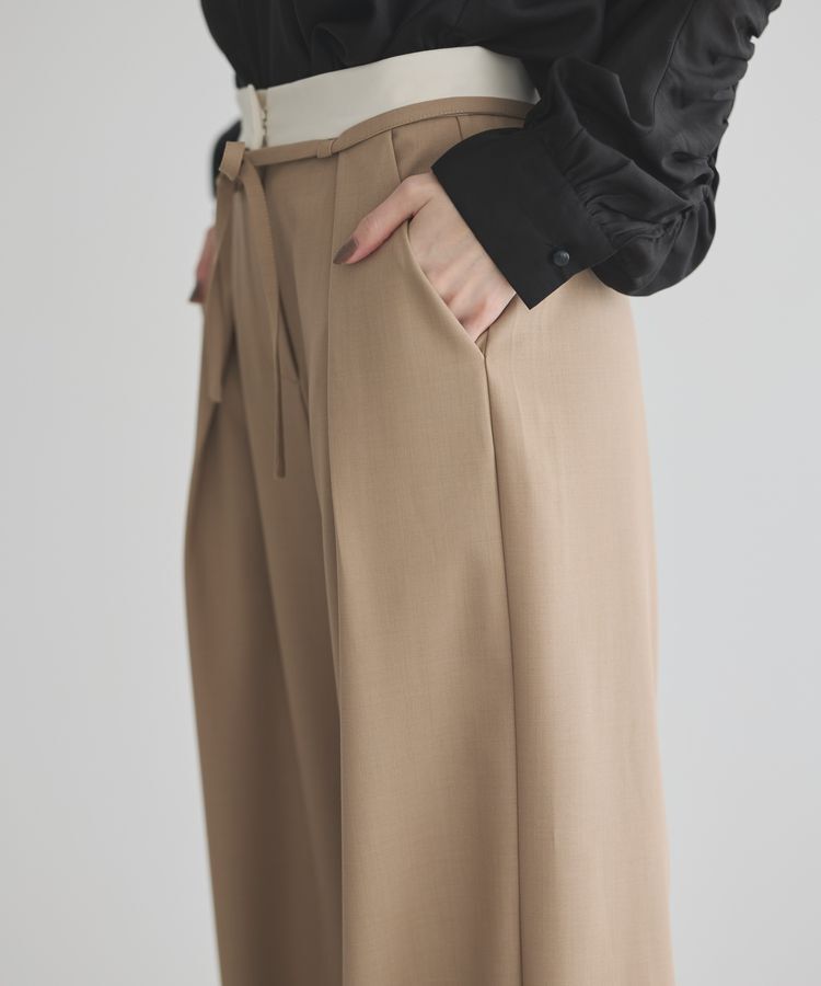 GARAGE OF GOOD CLOTHING「ベルト配色タックワイドパンツ」|その他|