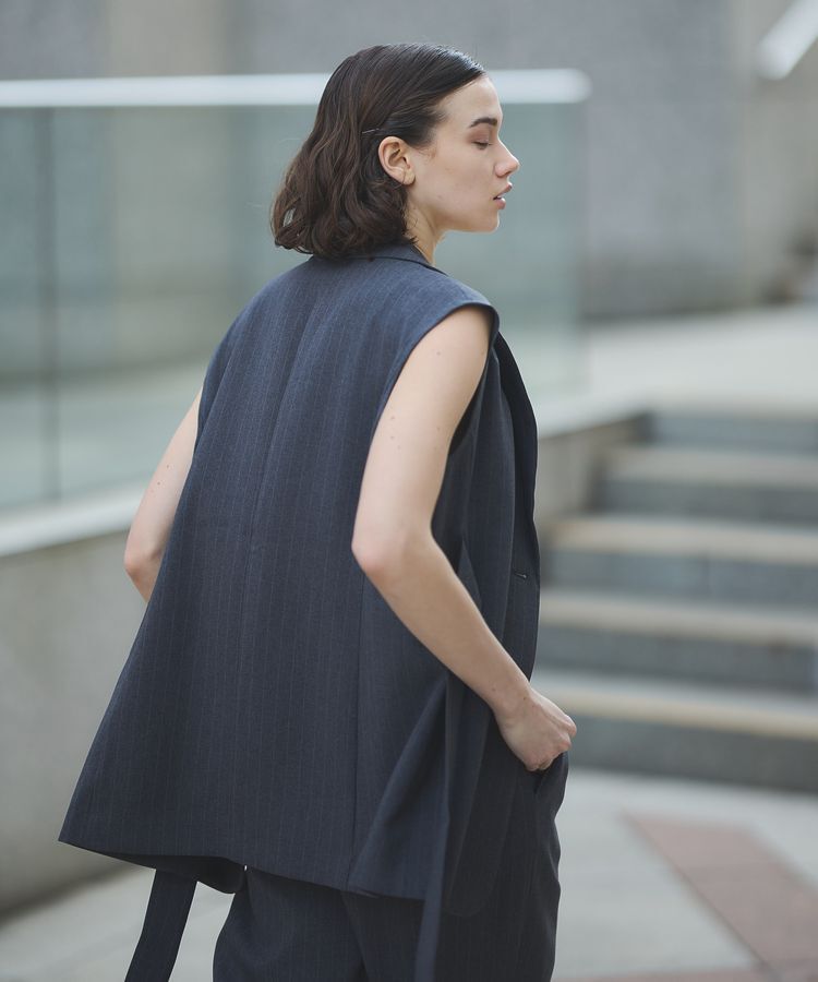 GARAGE OF GOOD CLOTHING「【日本製】ストライプテーラーベスト」|ベスト・ジレ|