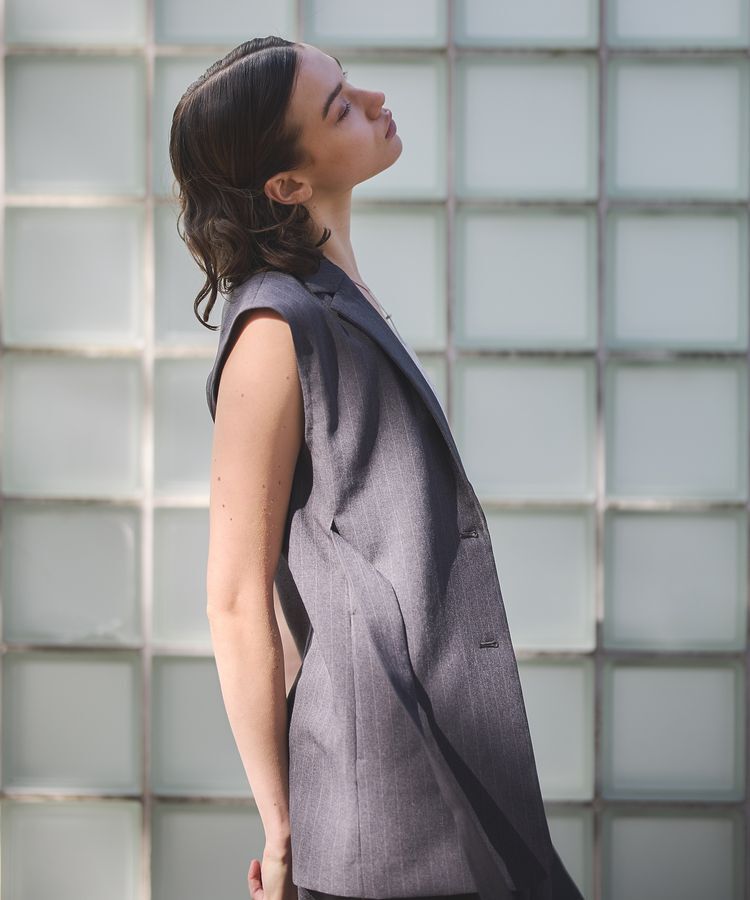 GARAGE OF GOOD CLOTHING「【日本製】ストライプテーラーベスト」|ベスト・ジレ|