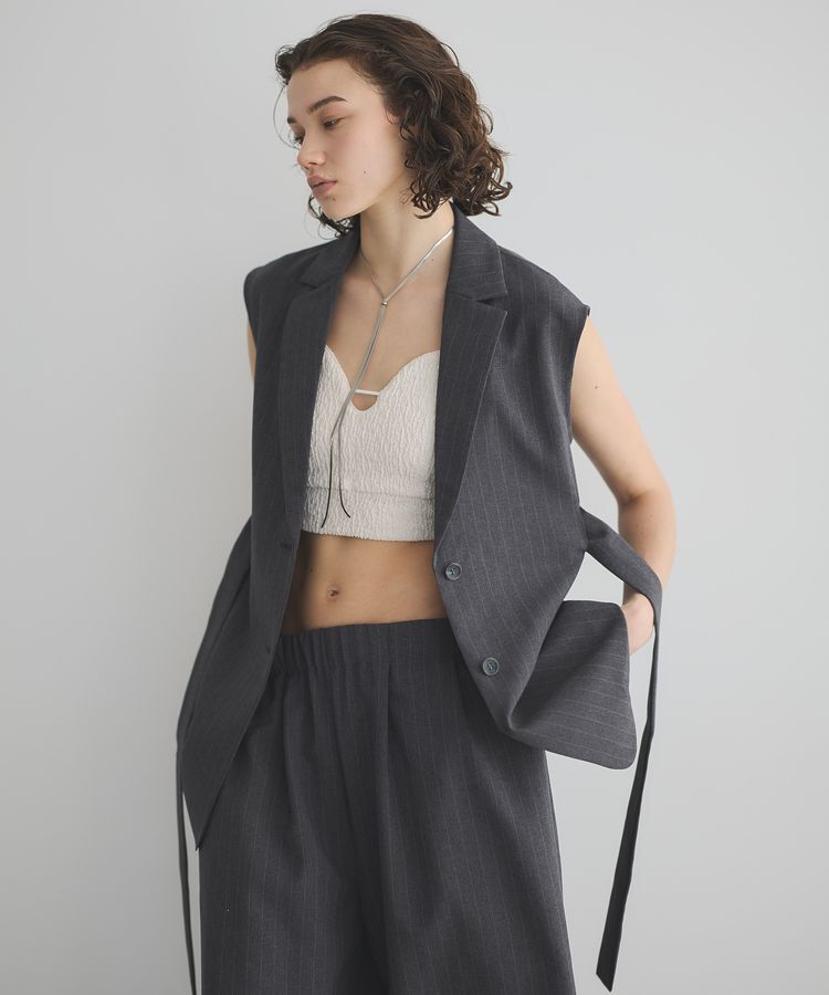 GARAGE OF GOOD CLOTHING「【日本製】ストライプテーラーベスト」|ベスト・ジレ|