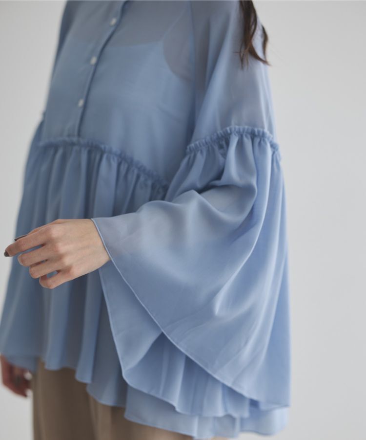 GARAGE OF GOOD CLOTHING「無地ギャザーブラウス」|シャツ・ブラウス|