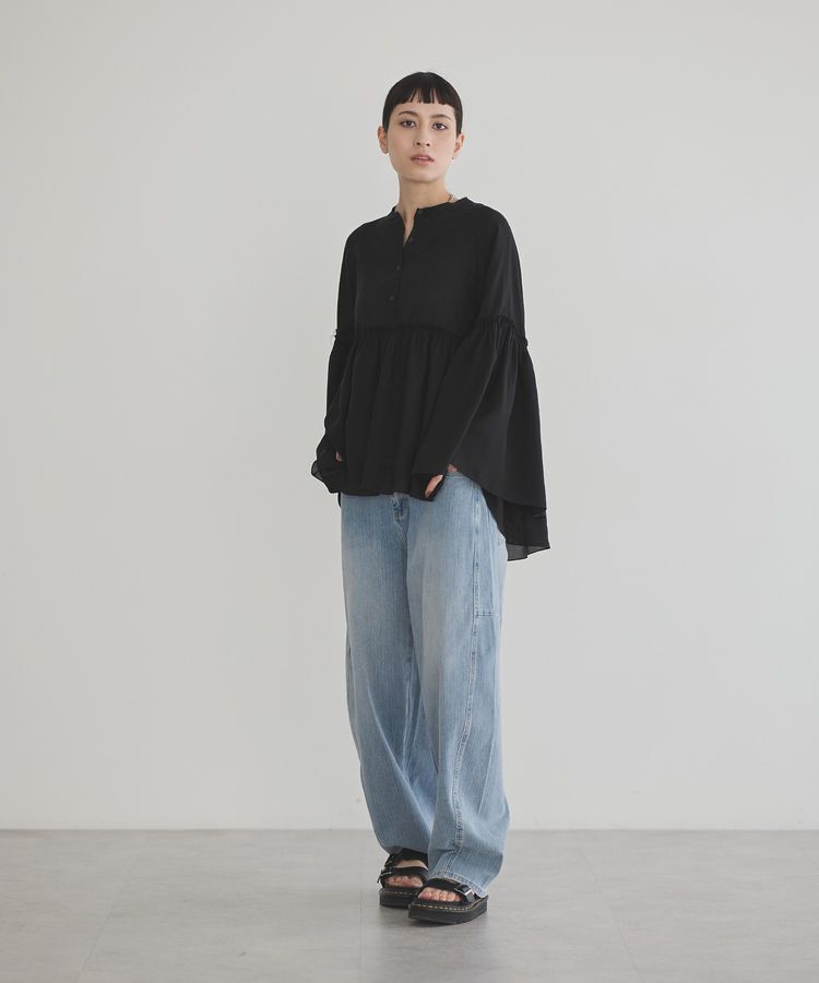 GARAGE OF GOOD CLOTHING「無地ギャザーブラウス」|シャツ・ブラウス|
