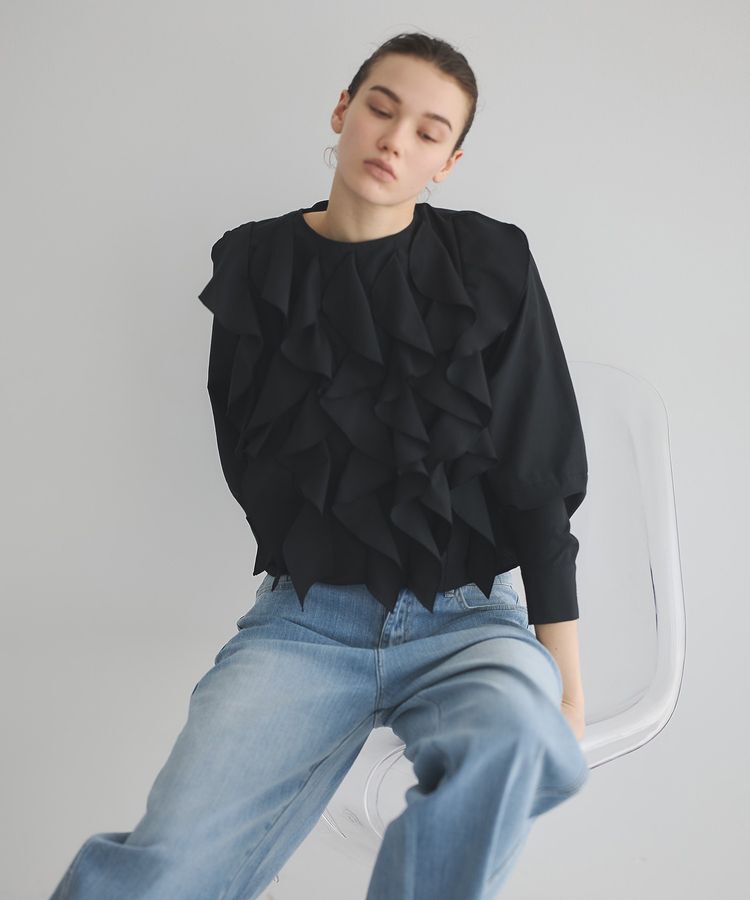 GARAGE OF GOOD CLOTHING「【日本製】フリルブラウス」|シャツ・ブラウス|Black