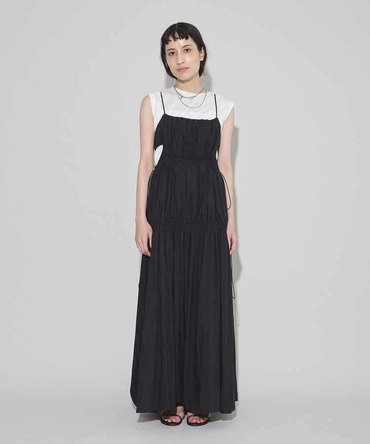 GARAGE OF GOOD CLOTHING「シャーリングサイドオープンワンピース」|ワンピース|Black